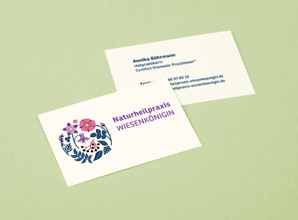 Gestaltung einer Visitenkarte, illustriertes Logo, goYippi design, Berlin, Pankow